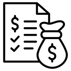 Budget-Planning Icon Element For Design