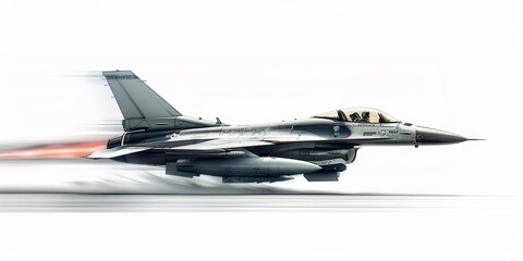 F-16 Fighter Jet Taking Off