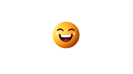 Yellow smiley face emoticon vector illustration for happy emotion