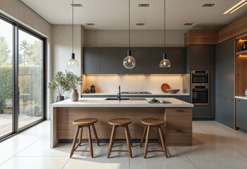 modern kitchen interior