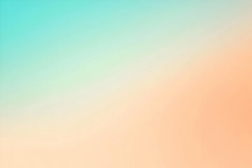 Gradient light mint to pastel orange abstract background