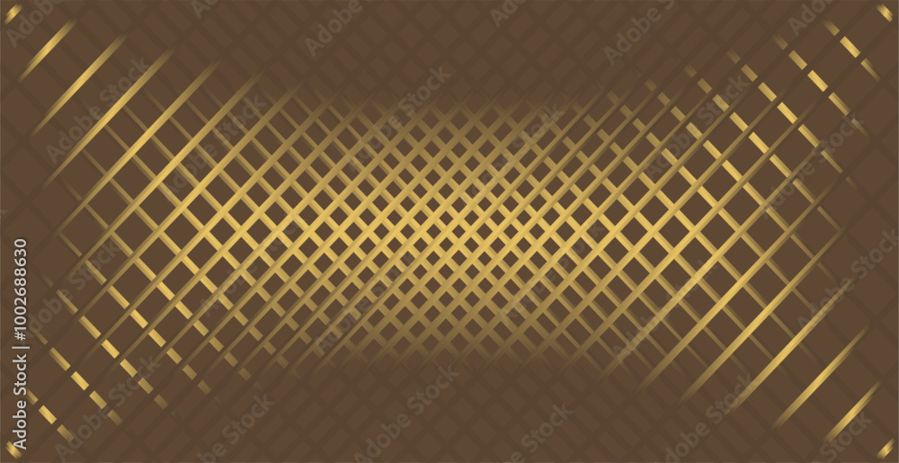 Poster composition of repeating diagonal lines in brown and gold as background inspiration for visual commu
