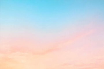 Gradient light peach to pastel blue abstract background