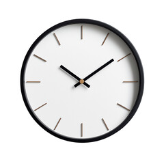 Minimalist wall clock design with black and white contrast