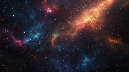 Obraz premium Vast Colors of Cosmic Nebulae in Deep Space