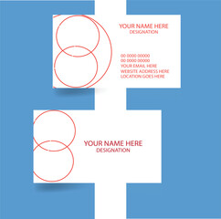 Fototapeta premium Business card Template white Orange Simple Standard