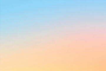 Obraz premium Gradient light sky blue to pastel orange abstract background