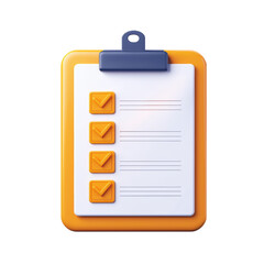 Colorful checklist on clipboard with checkboxes