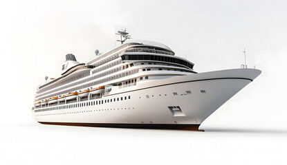  Modern Luxury Cruise Ship in Minimalist Setting