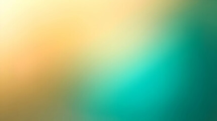 Obraz premium Blurred gradient teal to gold abstract background