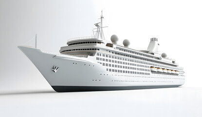  Modern Luxury Cruise Ship in Minimalist Setting