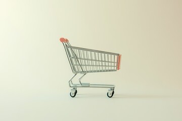 Empty shopping basket on white background isolated.