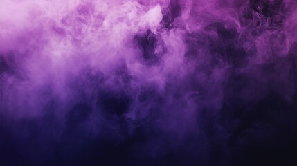 Abstract texture of purple smoke on a dark black background.