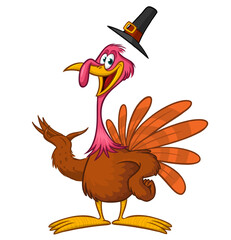 turkey; thanksgiving; cartoon; funny; poultry; vector; bird; happy; character; isolated; cute; day; farm; illustration; mascot; wing; holiday; waving; fowl; contour; icon; pilgrim; party; comic; celeb