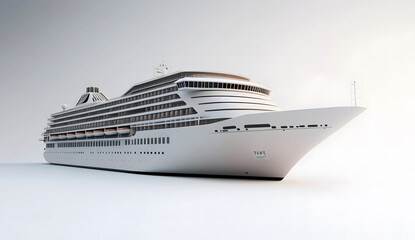  Modern Luxury Cruise Ship in Minimalist Setting