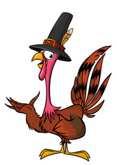 turkey; thanksgiving; cartoon; funny; poultry; vector; bird; happy; character; isolated; cute; day; farm; illustration; mascot; wing; holiday; waving; fowl; contour; icon; pilgrim; party; comic; celeb