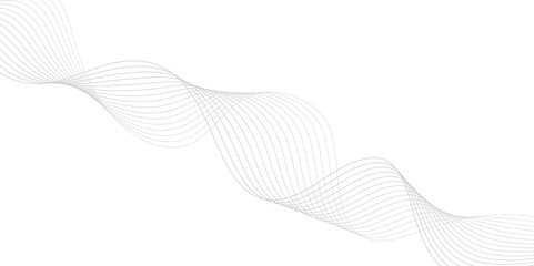 Abstract wave blend lines on transparent background. Design for banner, wallpaper, background and many more. Undulate Grey Wave Swirl, frequency sound wave, twisted curve lines with blend effect.	
