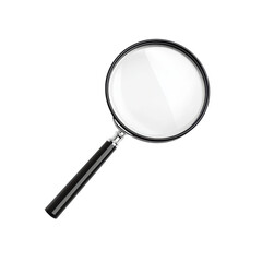Classic magnifying glass with a sleek black handle