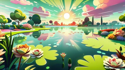 イラストのようなおとぎ話, ファンタジーの風景, 魅惑的な舞台装置