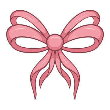 recommend clip art: Adorable Coquette Pink Ribbon Bow Cartoon