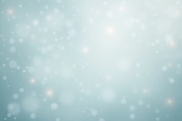 Fototapeta premium Winter holiday background with soft snowflakes and gentle glow for seasonal designs. Christmas card with a beautiful photo and space for text.