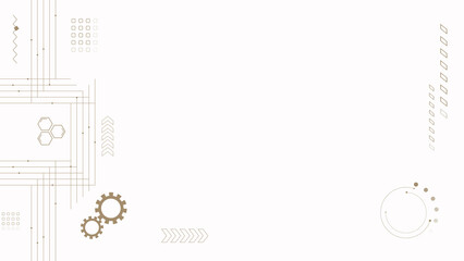 テクノロジー、IT、電子回路、医療などをイメージした抽象的なイラスト　白背景