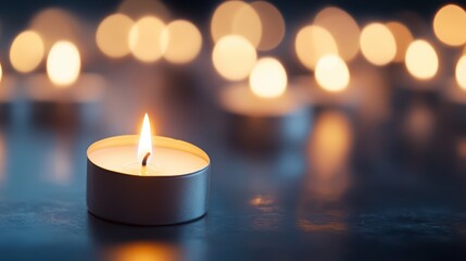 Tranquil candlelight creating a serene atmosphere