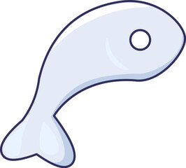 Cat meat. Natural conserve fish, seafood for pets. Image for design of pet store or veterinary clinic. Simple flat vector isolated on white background