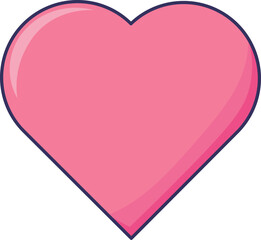 Heart love invitation. Festive heart shaped card. Image for design of pet store or veterinary clinic. Simple flat vector isolated on white background