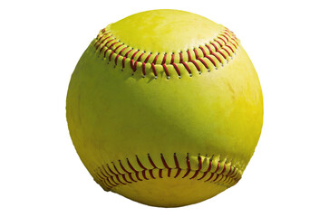 softball isolated on white background