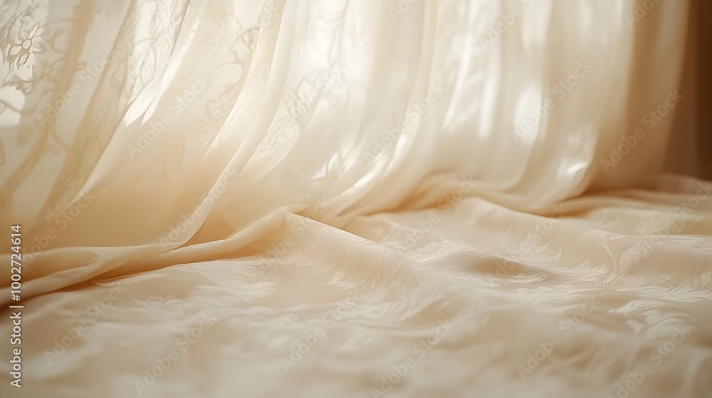 Poster sophisticated and elegant patterned fabric backdrop with delicate designs perfect for adding a luxur