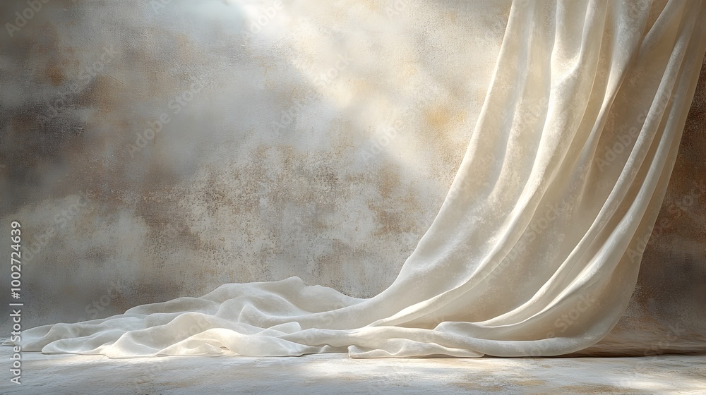 Poster exquisite flowing fabric backdrop with intricate patterns for elegant photography studio scenes and 