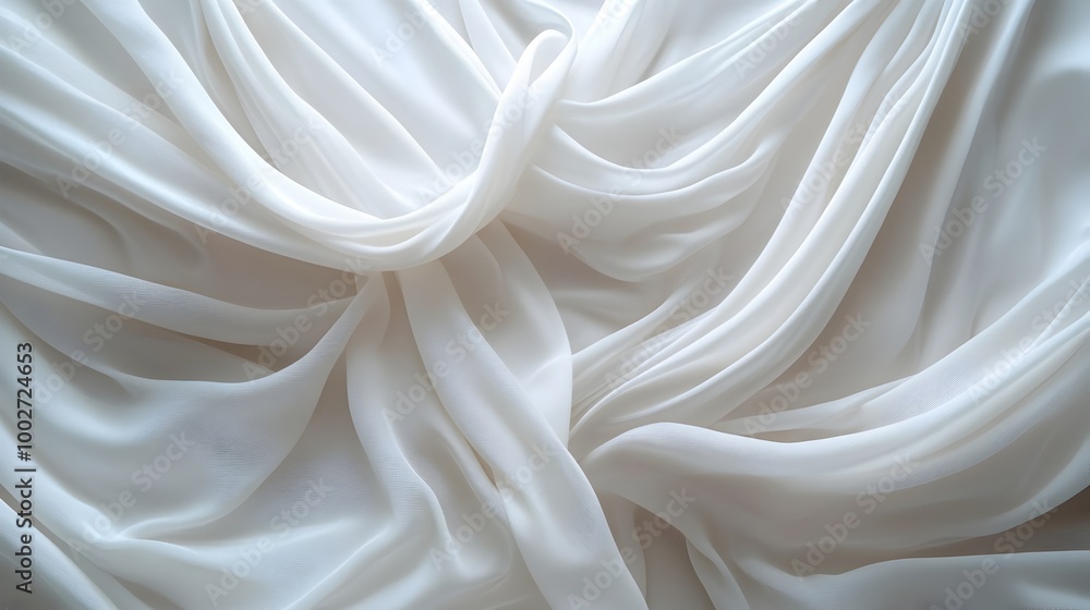 Poster soft and elegant fabric backdrop with graceful folds and flowing drapery creating a dynamic and sere