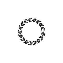 Laurel wreath silhouette vector
