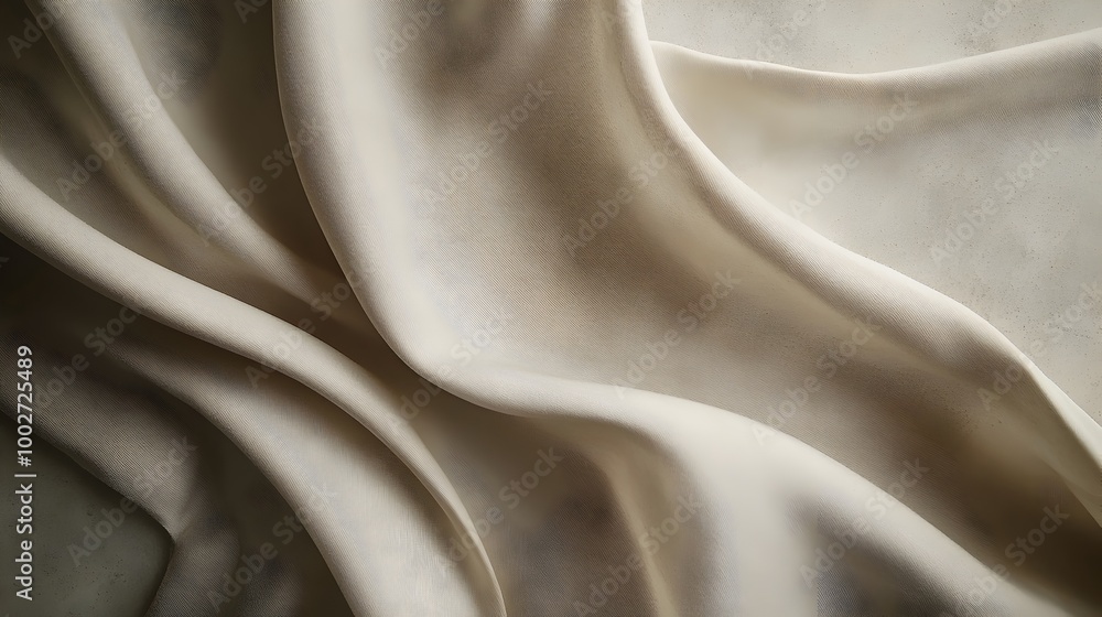 Poster minimalist and elegant fabric backdrop with smooth textures and neutral tones ideal for clean modern