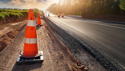 road works and secondary road closed to traffic 