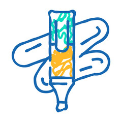 marker stationery doodle icon sketch vector. marker stationery sign. isolated symbol illustration