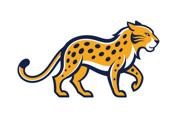 Fototapeta premium A beautiful leopard vector illustration