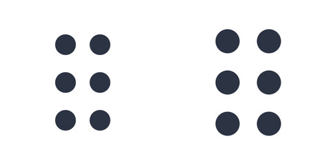 Drag Handle or Grab Handle simple icons set designed in filled, outline, line and stroke style