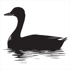 silhouette of a duck,bird, swan, animal, duck, goose, illustration, vector, silhouette, nature, cartoon, water, beak, icon, black, wild, lake, drawing, wildlife, birds, design, feather, love, art, sym