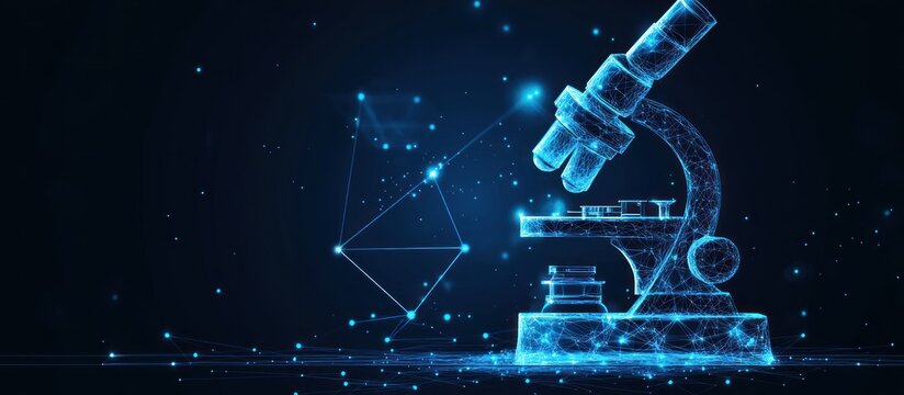 Microscope in a Network of Blue Light