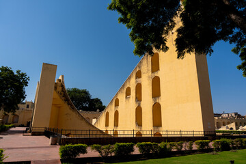 The Samrat Yantra at Jaipur’s Jantar Mantar, a massive sundial used for precise astronomical calculations and celestial time measurement.