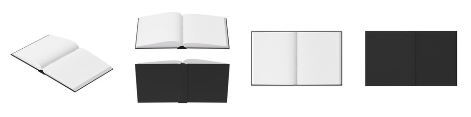 open book with black cover