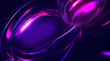 A vibrant glowing purple and pink neon lights on a dark background. Modern, futuristic design