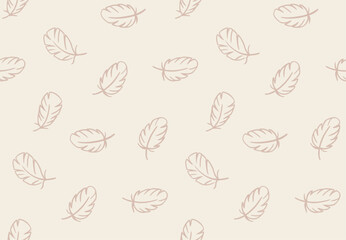 Feather seamless pattern vector print 