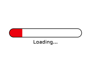 Collection Loading bar status icon. Vector illustration. Set of vector loaded icons. Download progress. Donload or Upload.