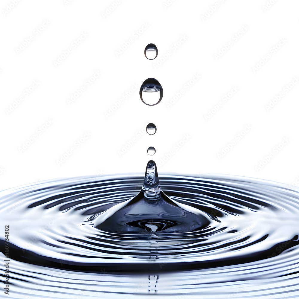 Poster captivating droplet dance:mesmerizing water splash with hypnotic ripple effect,showcasing the beauty