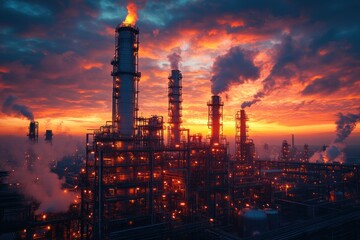 Naklejka premium Industrial Sunset