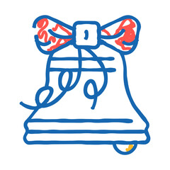 bell wedding accessory doodle icon sketch vector. bell wedding accessory sign. isolated symbol illustration