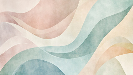 A wallpaper design featuring soft, flowing lines that gently curve and intertwine, creating an organic, soothing pattern